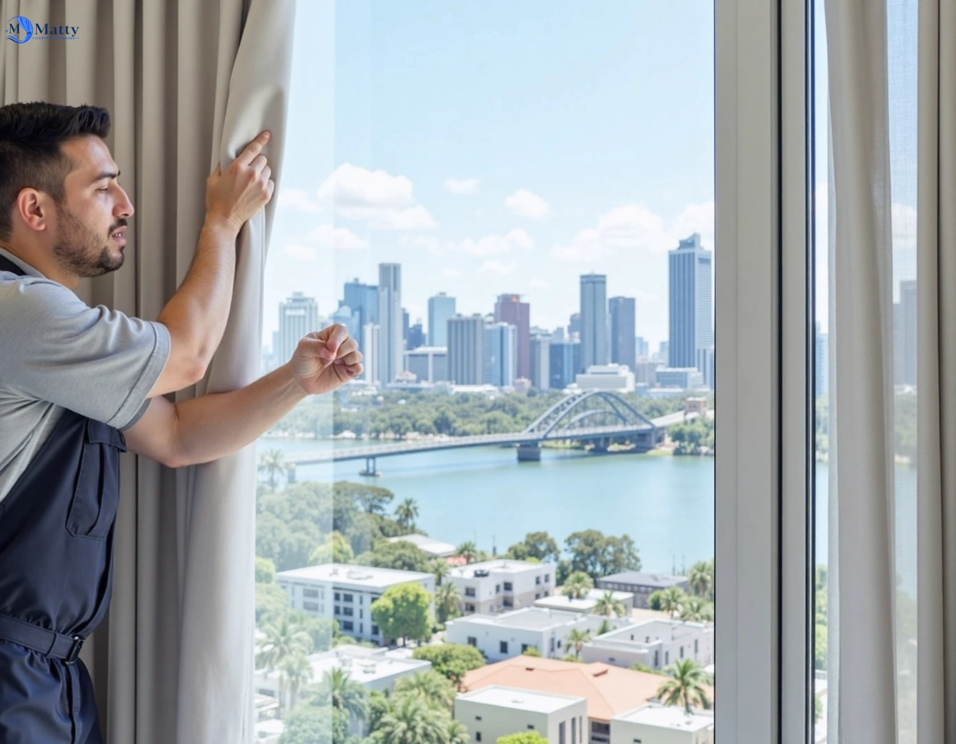 Professional curtain steam cleaning service oyster-bay-nsw QLD by Matty Curtain Cleaning