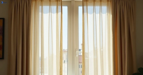 Dusty and dull curtains in oyster-bay-nsw before steam cleaning